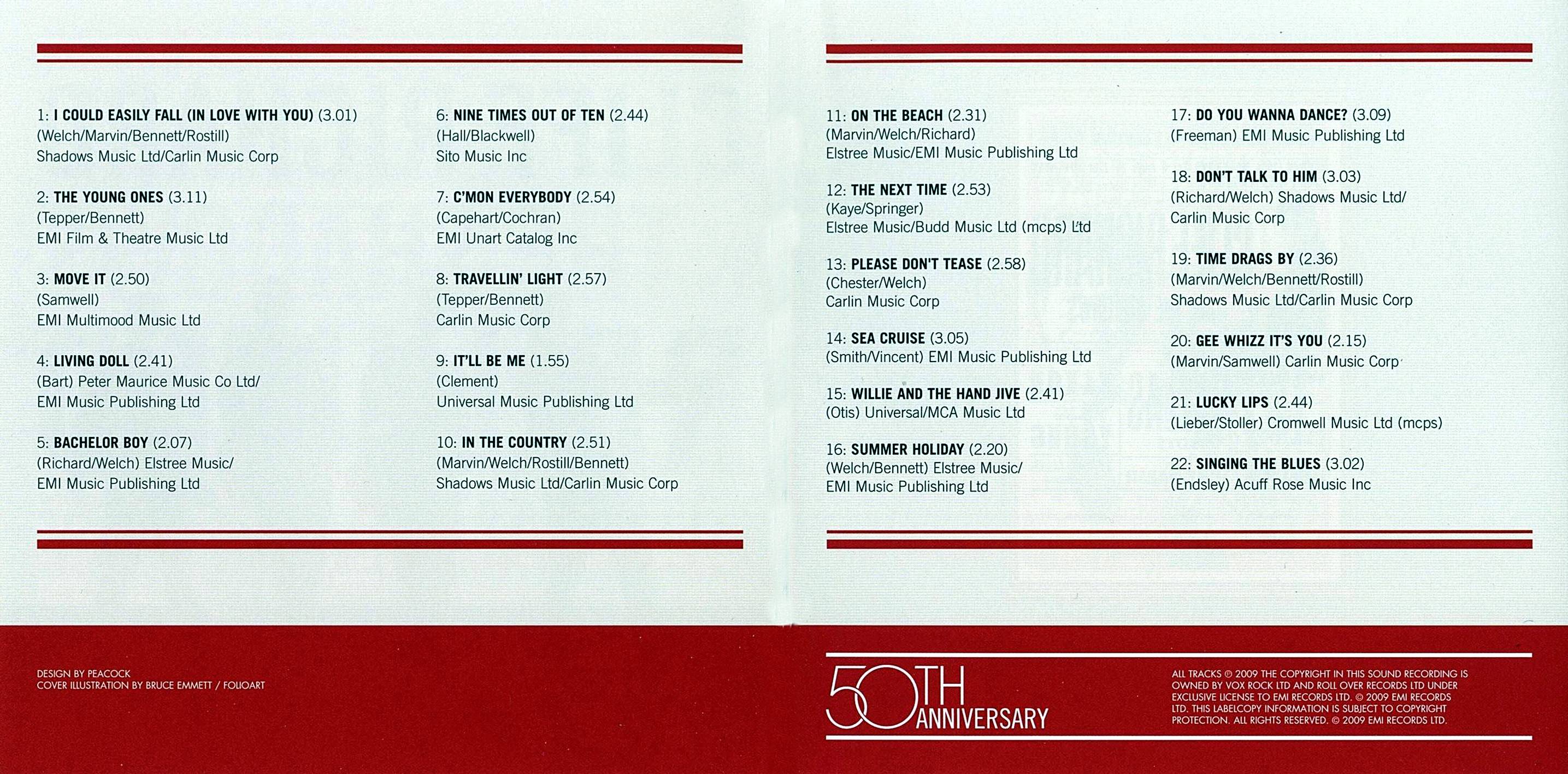 Cliff Richard and The Shadows Reunited 50th Anniversary Album : Booklet 3